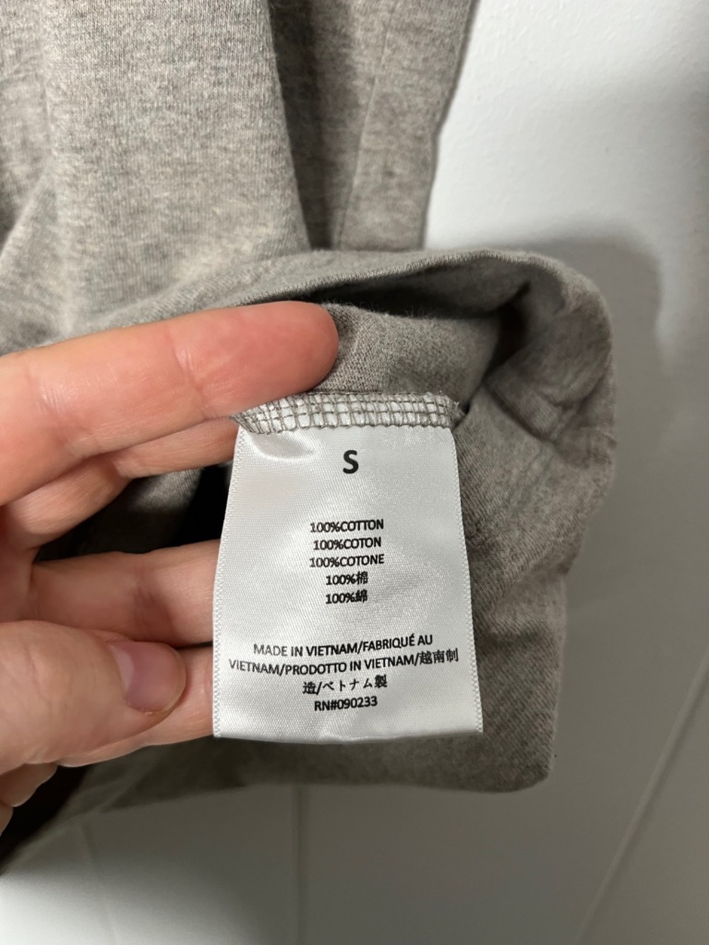 ESSENTIALS Fear of God Men's Gray Logo Crewneck T-Shirt Size S - Picture 6 of 10